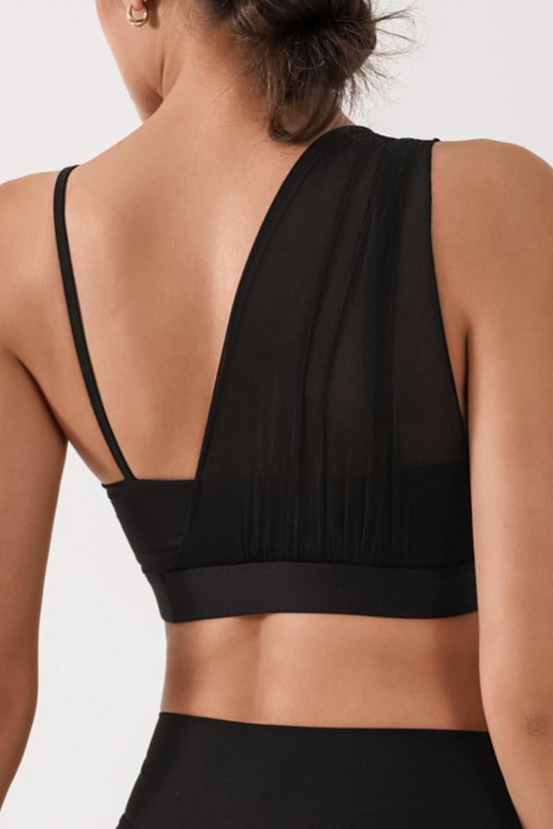 Women's Mesh Splicing Color-Block Quick-Dry Sports Bra