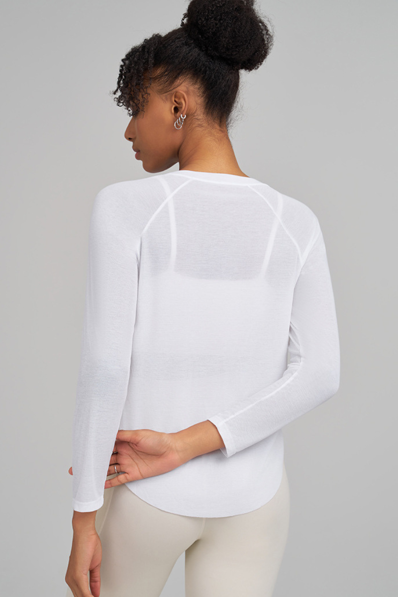 Mesh fitness sport long-sleeved garment