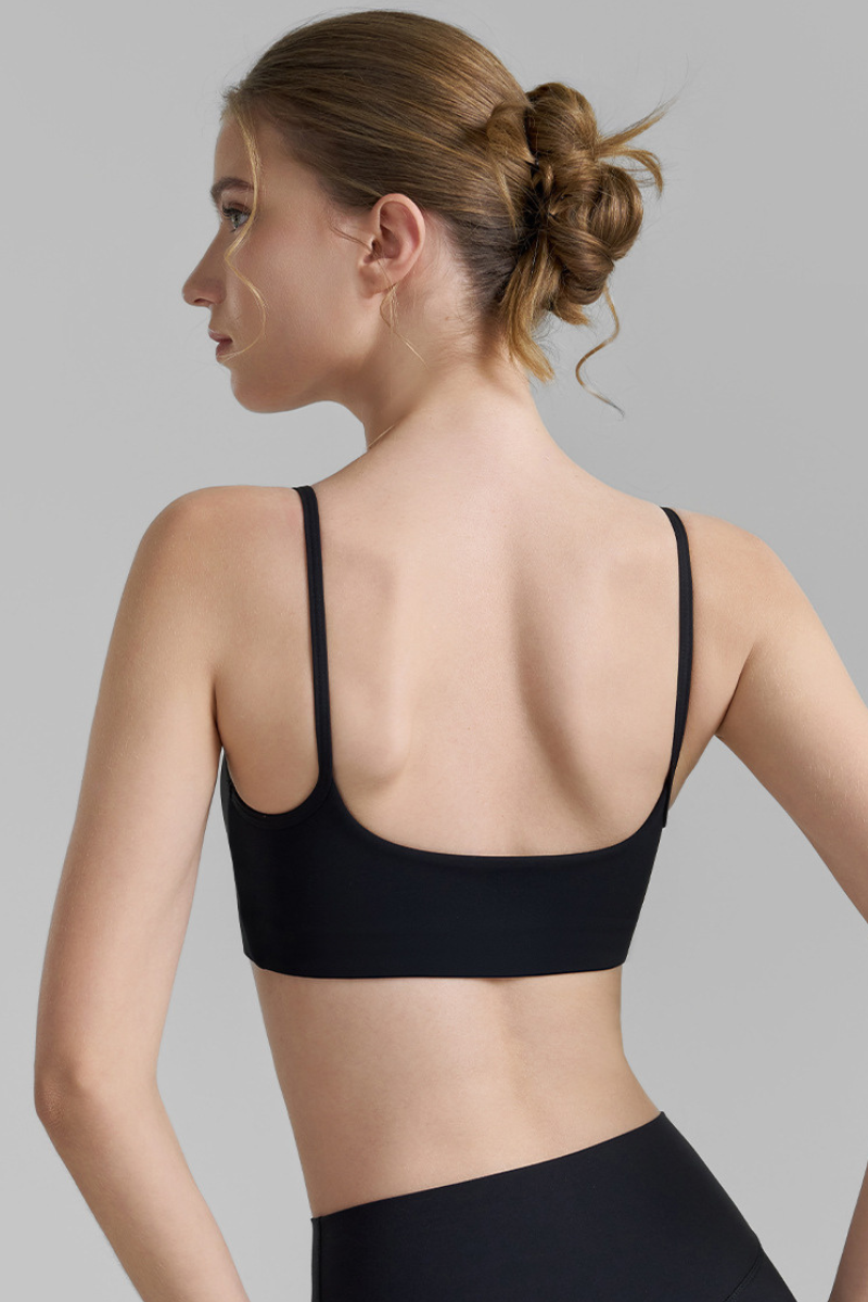 Women's Multi-Color Square Neck Spaghetti Strap Yoga Bra