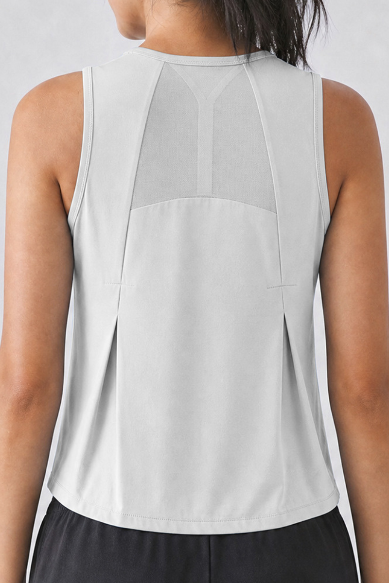Women's Mesh Back Breathable Athletic Sleeveless Tank Top