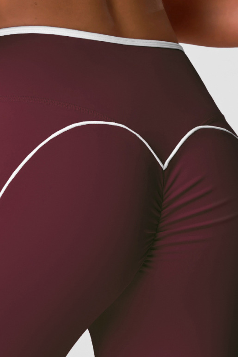 Women's Athletic V-Waist Pleated Buttocks Lifts Leggings