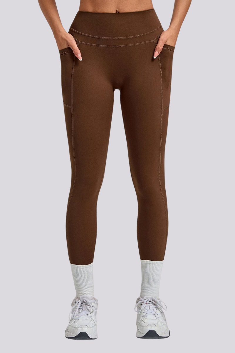 Women's Athletic Side Pocket Hip-Pocket Yoga Leggings