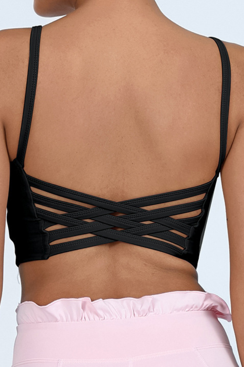 Women's Crisscross Back Strappy Thin Strap Sports Tank Top