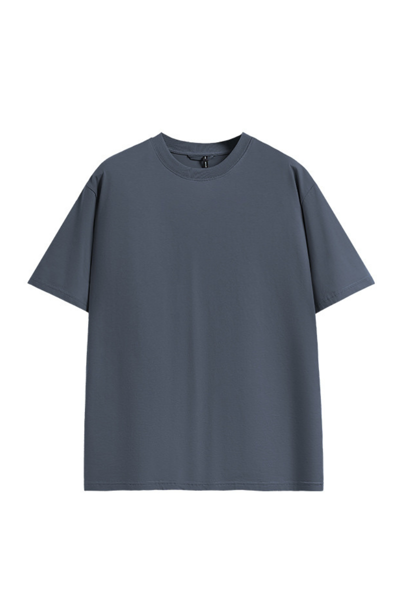 Men's Cooling Solid Quick Dry Drop Shoulder Loose Fit T-Shirt