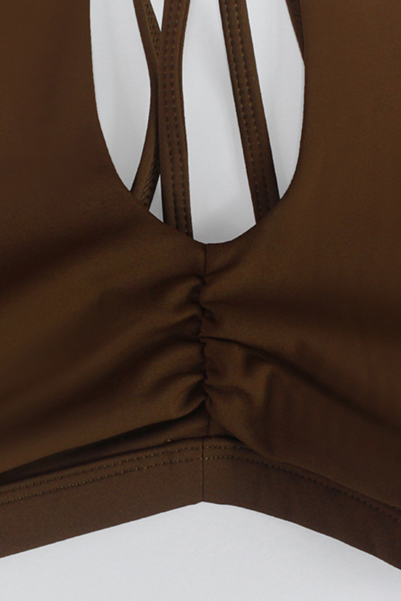 Women's Halterneck Cross Strap Multi-Back Sports Yoga Bra