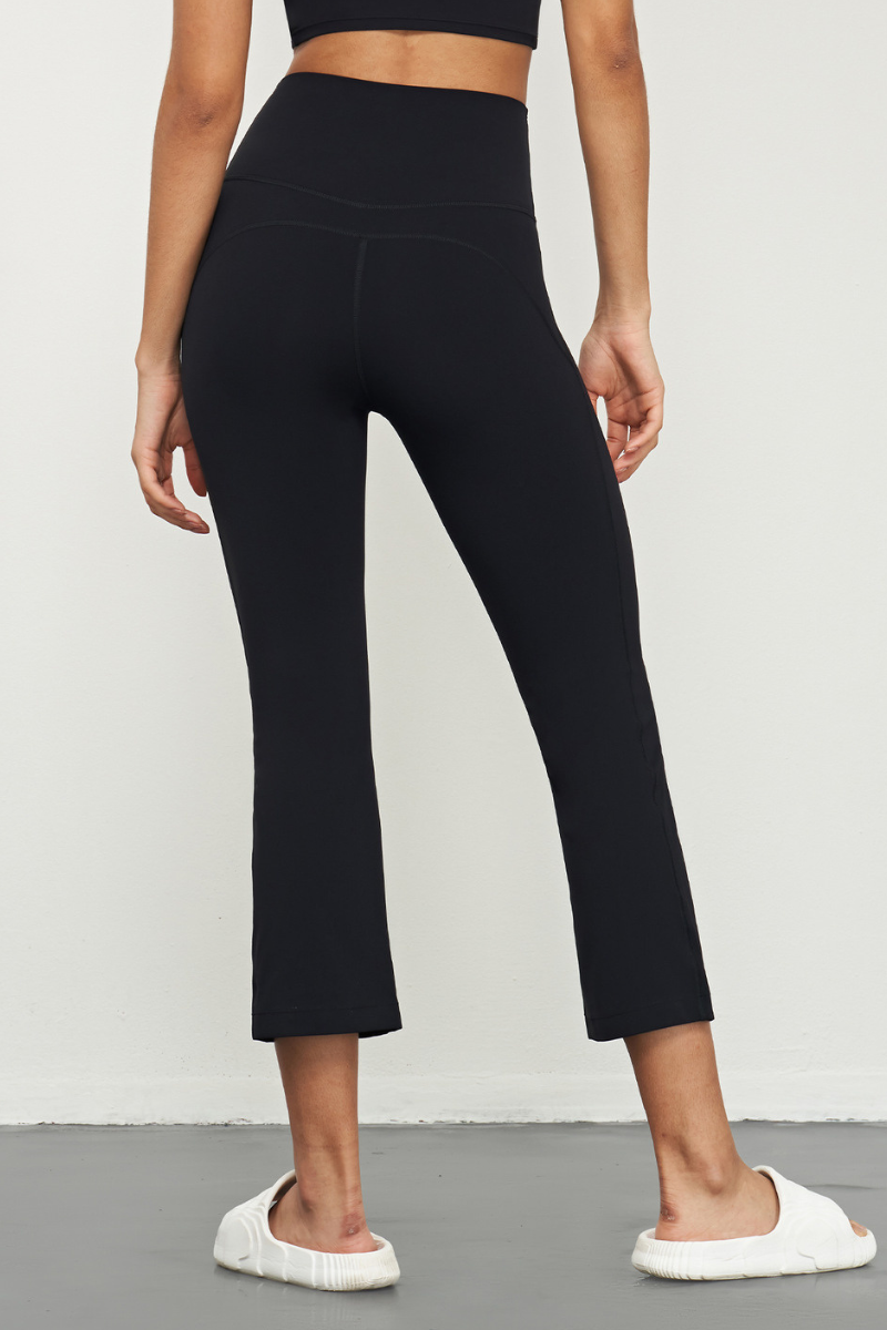 Women's Athletic Lycra High Stretch Naked Feel Flared Pants
