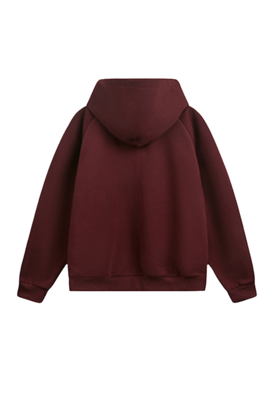 Unisex Fall/Winter Fleece-Lined Half-Zip Hooded Sweatshirt