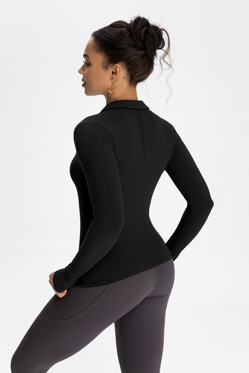 Ladies' collar-opening cardigan