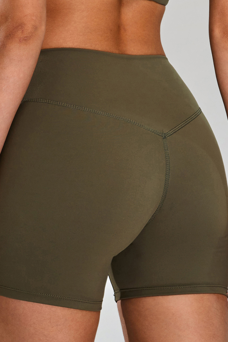 Women's High Waist Belly Control Peach Hip Sports Shorts