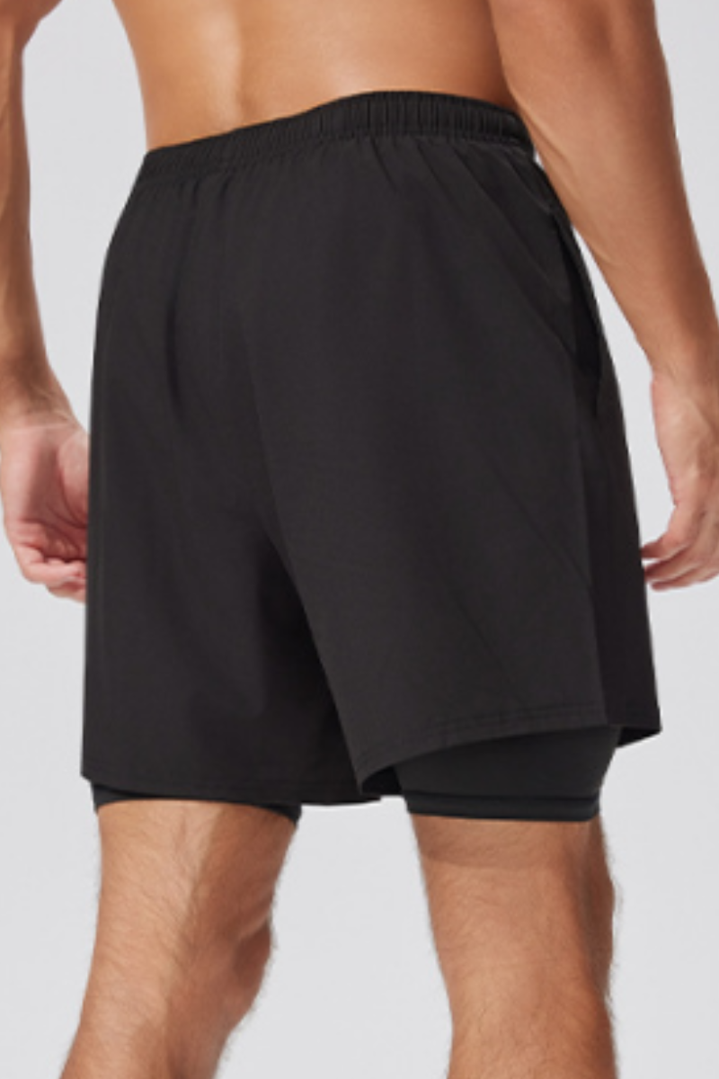 Men's 2-in-1 Double Layer Outdoor Running Athletic Shorts