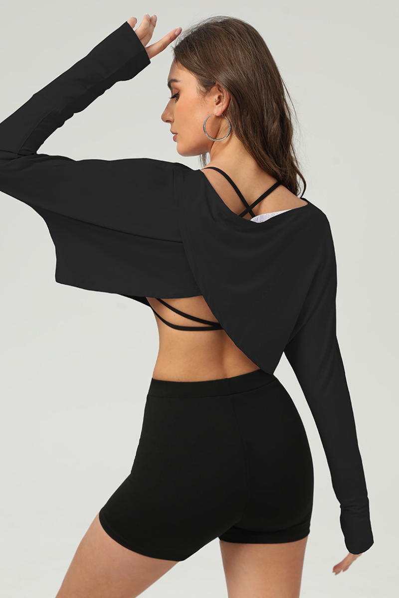 long sleeves Cropped crop top