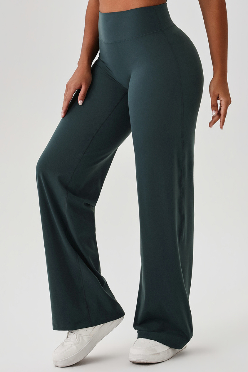 Women's Athletic High Waist V-Lift Hip Wide Leg Yoga Pants