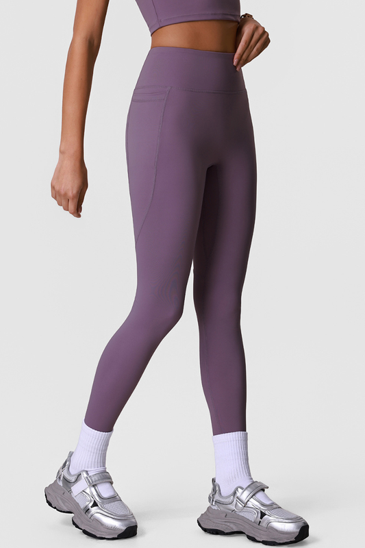 Women's Athletic Side-Pocket High Waist No T-Line Leggings