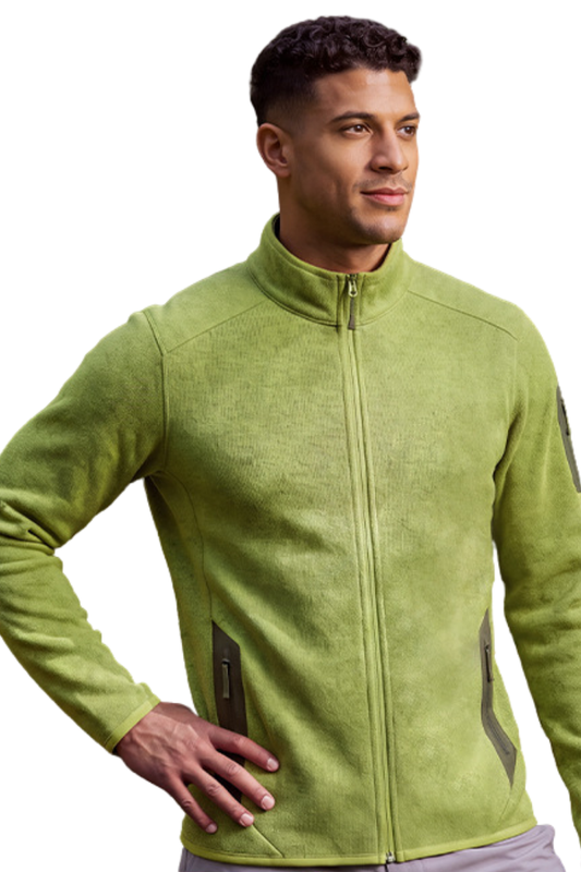 Men's Fall Thermal Fleece Full-Zip Stand Collar Jacket