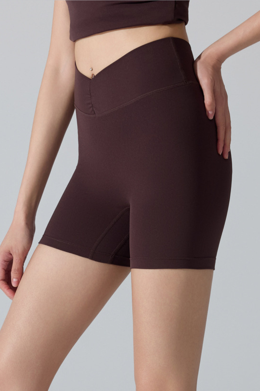 Women's Athletic Sculpting V-Waist Yoga Shorts