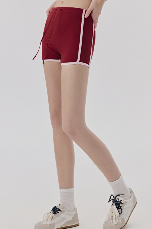 Women's Cool Touch Color Contrast Yoga Sports 3 Inch Shorts