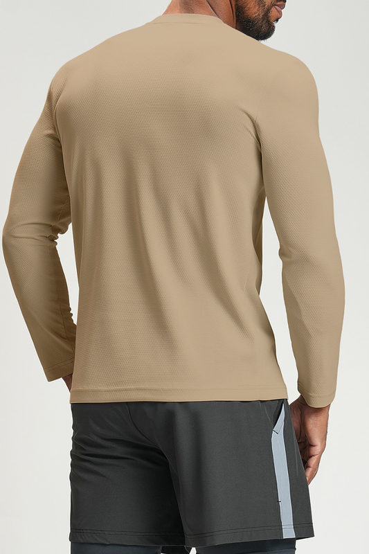 Men's Summer Cooling Round-Neck Quick-Dry Long-Sleeved Top