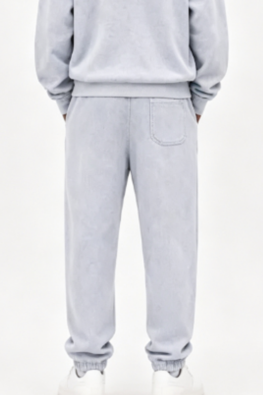 Unisex Fall Vintage Washed Elastic Waist Drawstring Joggers