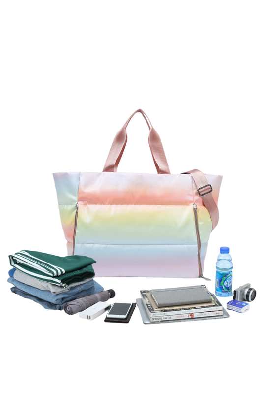 Gradient Rainbow Dry & Wet Separation Gym Travel Bag