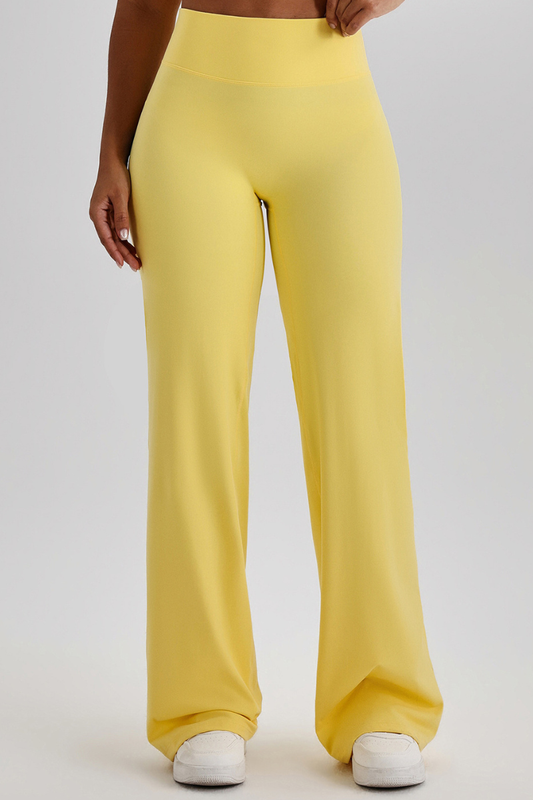 Women's Athletic High Waist V-Lift Hip Wide Leg Yoga Pants