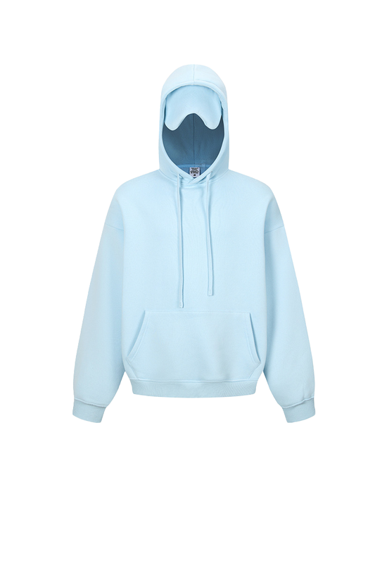 Men's cropped loose-fitting hoodie