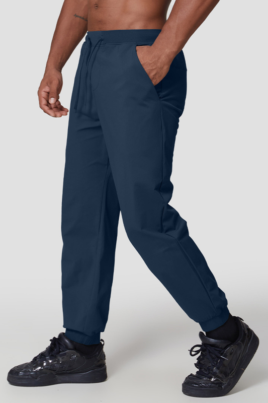 Men's Quick-Dry Elastic Waist Drawstring Tapered Joggers