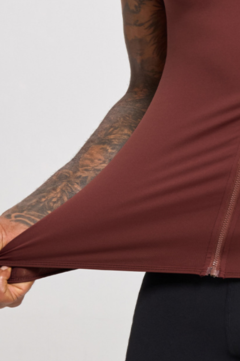Men's Strong Shape Zipper Sports Shapewear Tight Tank Top
