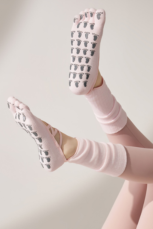 Women's Ballet Tube Yoga Grip Five-Toe Socks