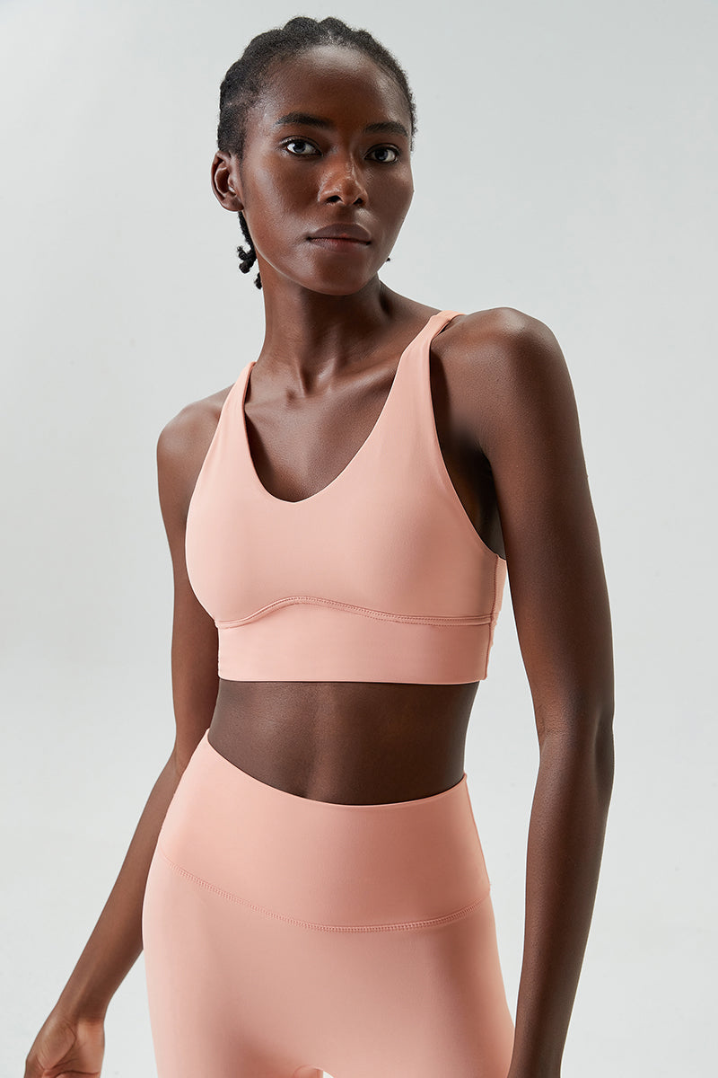 Back cross sports bra