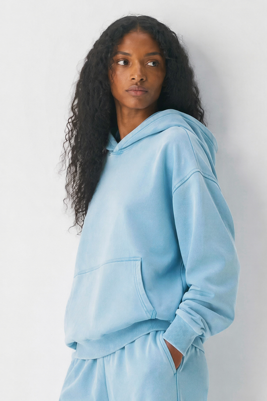 Women's Fall 100% Cotton Washed Vintage Heavyweight Hoodie