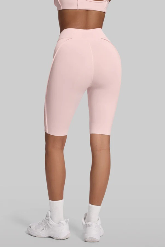 Women's High-Waisted Seam Detail Naked Feel Yoga Shorts