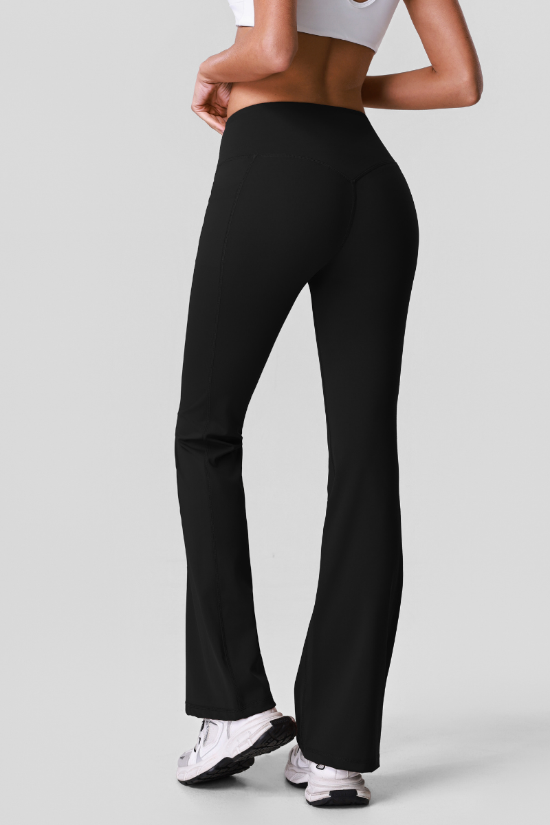 Women's Athletic Side Pocket Hip-Lifting Yoga Flare Pant