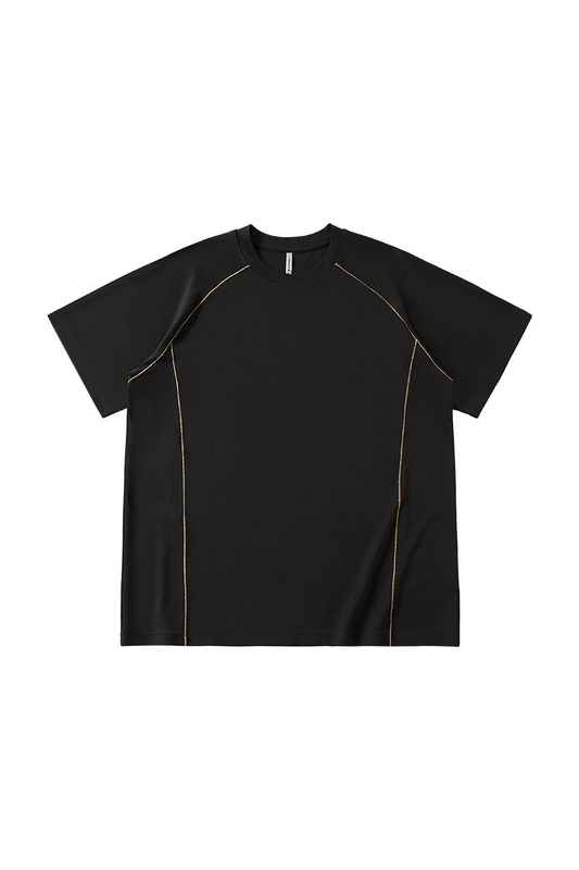 Unisex Sporty Contrast-Stitch Raglan Short-Sleeve T-Shirt