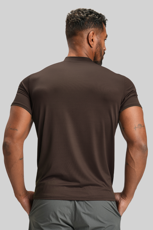 Men's Summer Nude Round-Neck Fitness Sports T-shirt