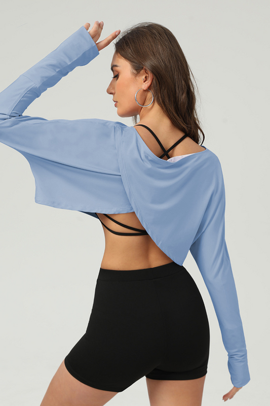 long sleeves Cropped crop top