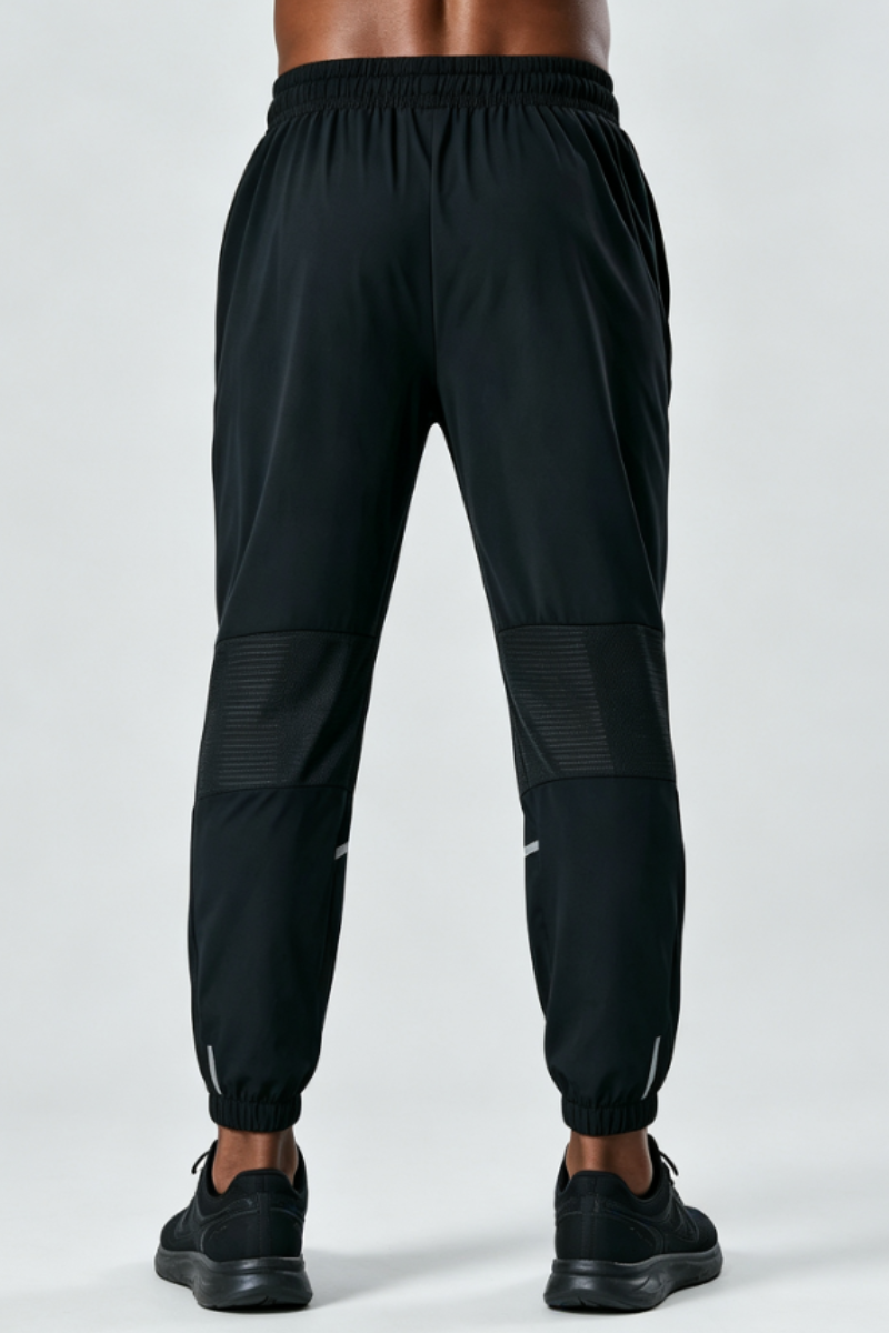 Men's Mesh Panel Reflective Jogger Quick Dry Athletic Jogger