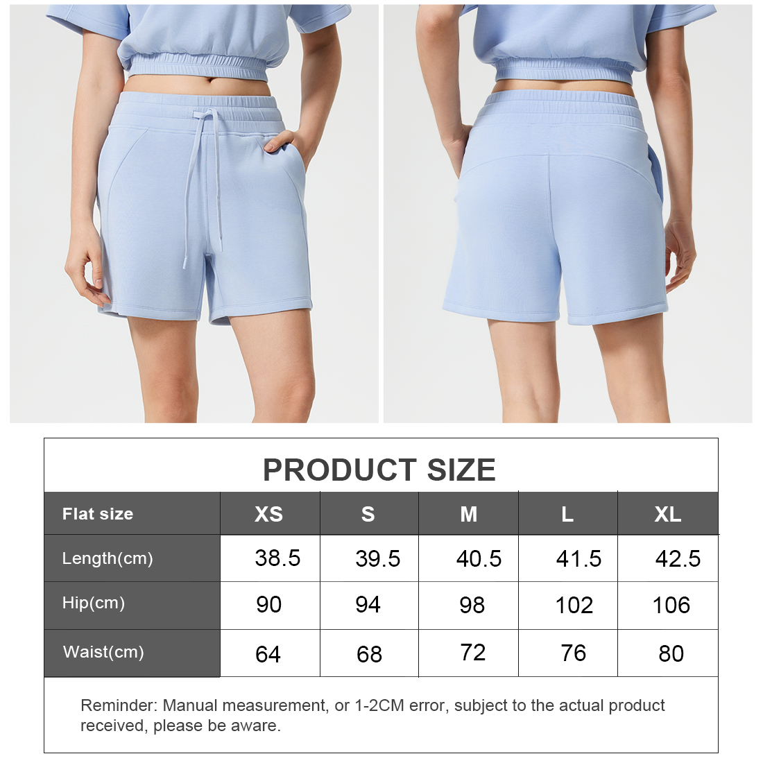 Women Loose Elastic Waist Moisture Wicking Commuter Fitness Running Sports Casual Yoga Shorts