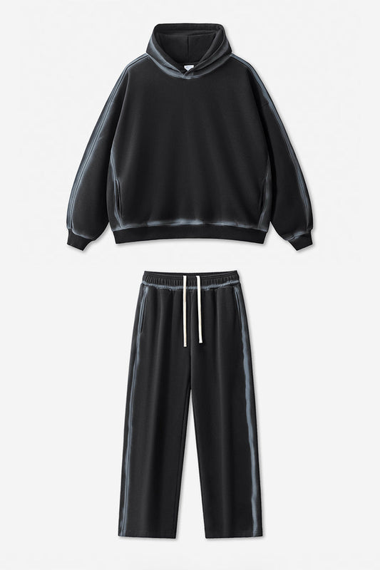 Unisex Vintage Fleece Washed Hoodie And Pants