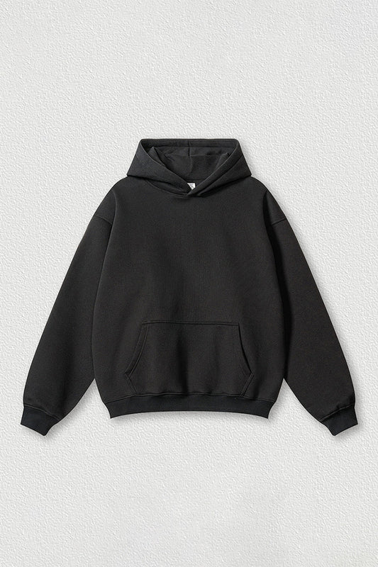 Loose-fitting plus-size thickened velvet hooded sweatshirt