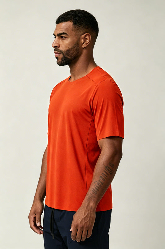 Men's Summer Color Block Seamless Cooling Quick-Dry T-shirt
