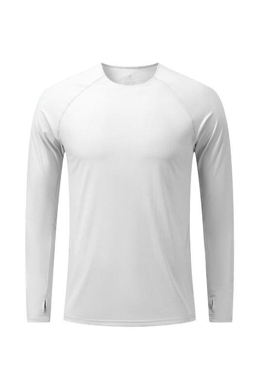 Men Round-Neck Quick-Dry Training Long Sleeve Top