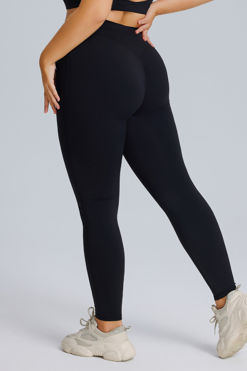 Plus Size Women's Athletic High Waist Leggings