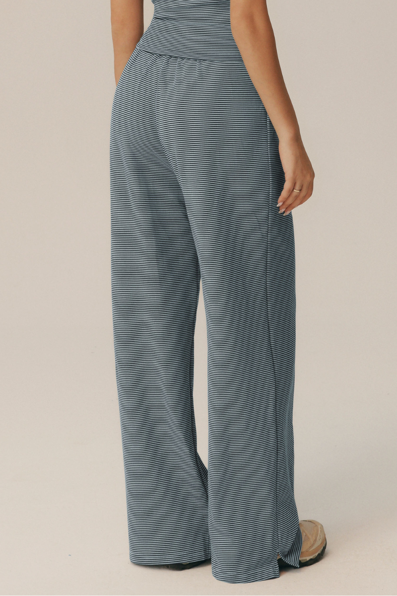 Women's Fall Vintage Striped Drawstring Casual Pants