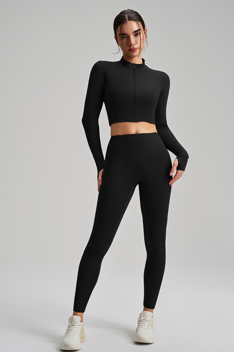 Bras, tight-fitting pants, and a sports three-piece set.