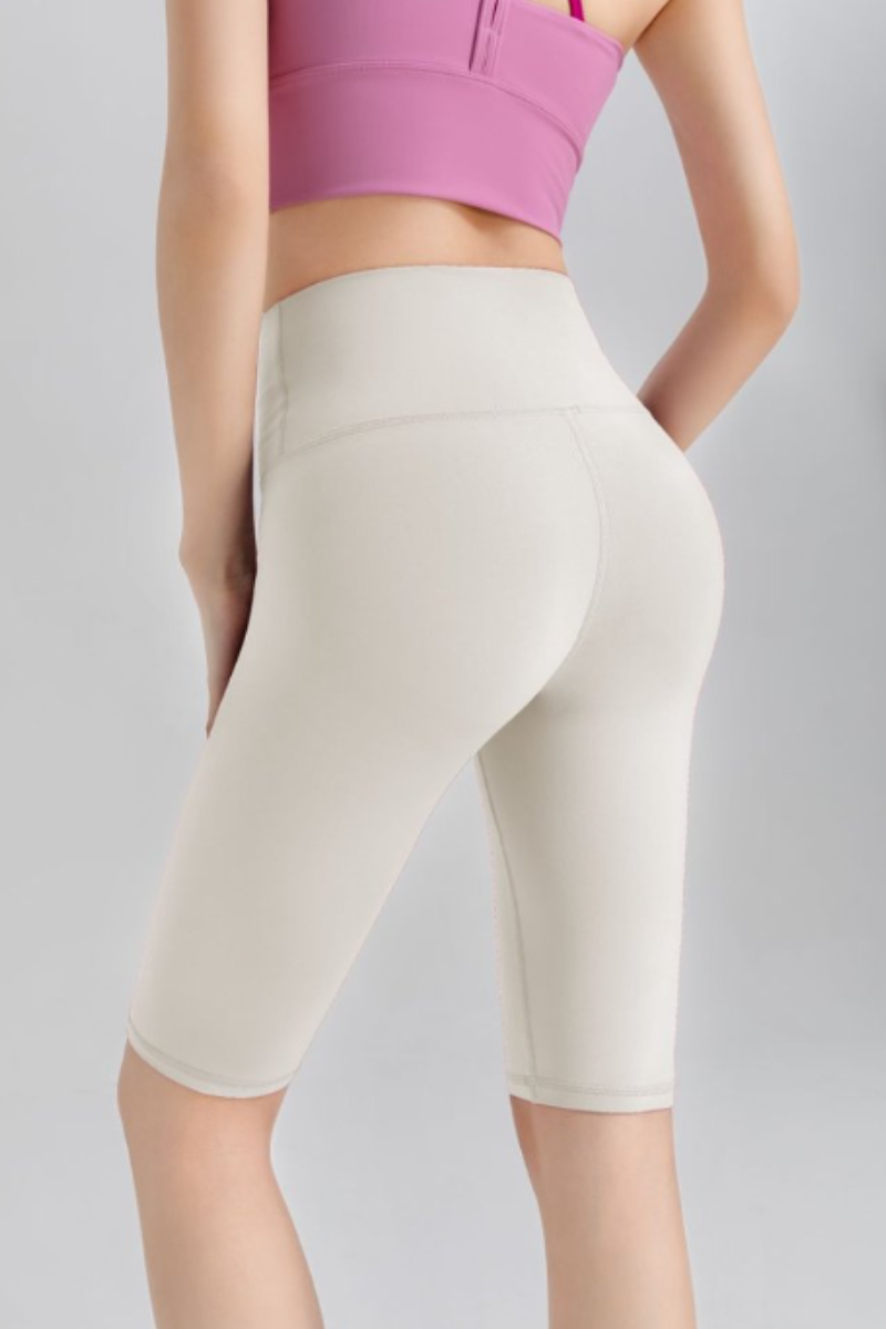 Women's High Waist Booty Seam Yoga Capri Leggings