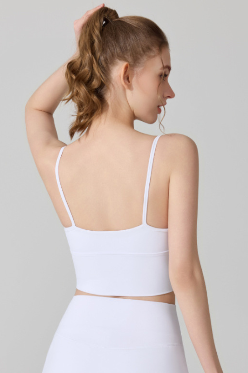 Women's Bow-Tie Thin-Strap Cami Form-Fitting Sports Tank Top