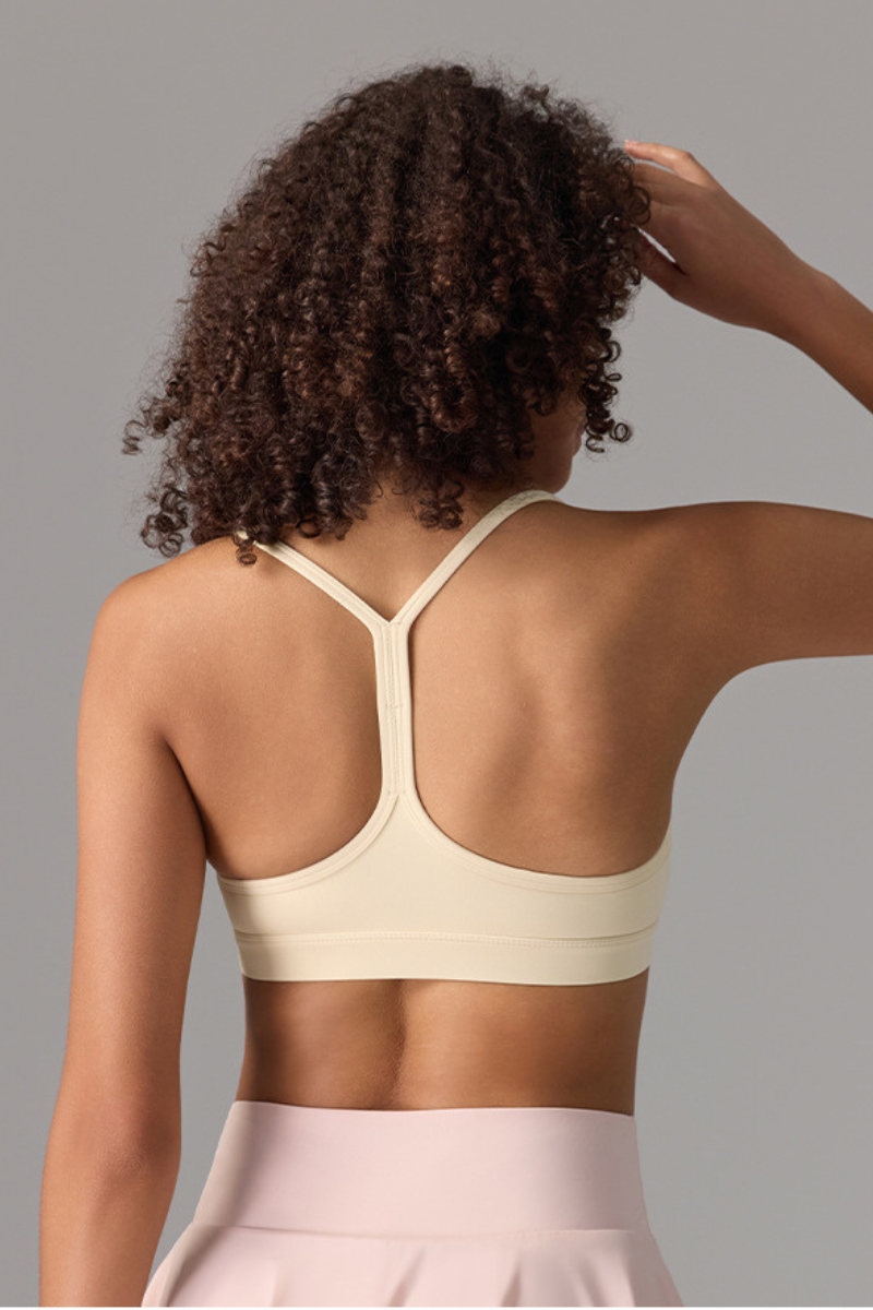 Women's Athletic Y‑Strap Back Thin Straps Sports Bra