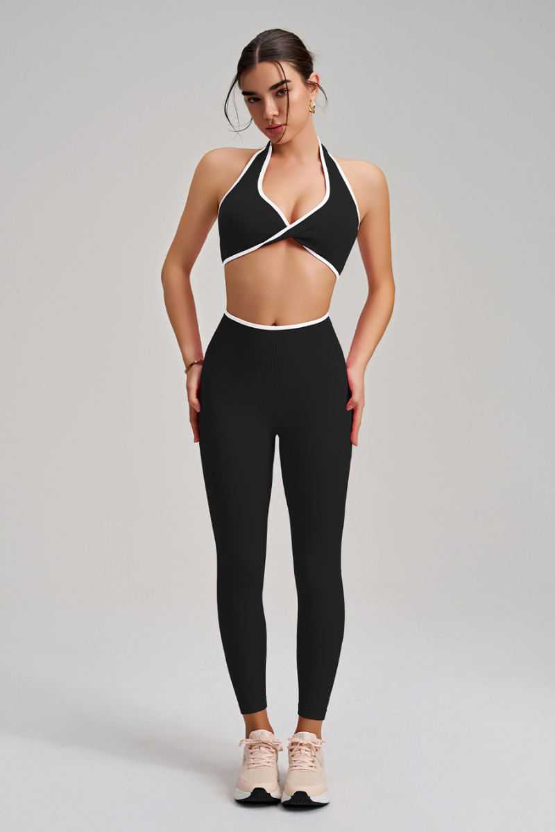 Sports bra, yoga pants, and set