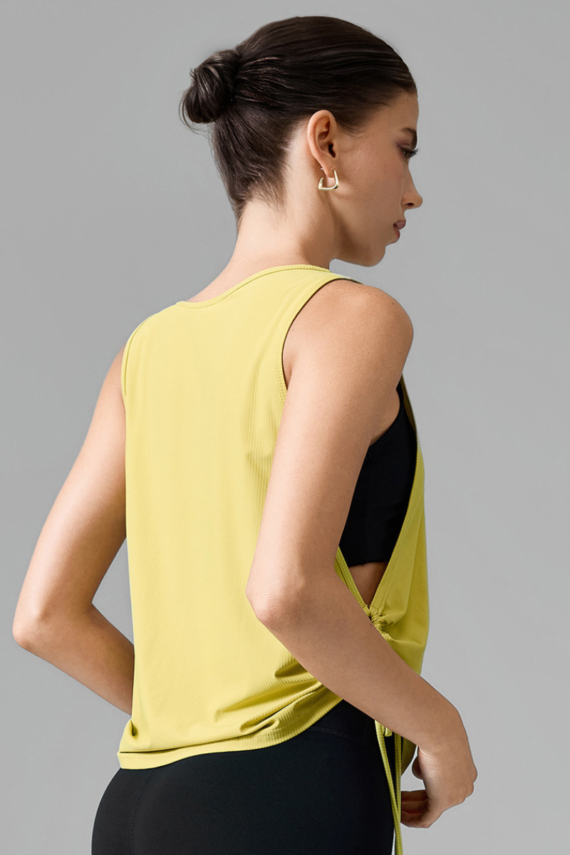 Women's Lightweight Cooling Side Drawstring Sports Tank Top