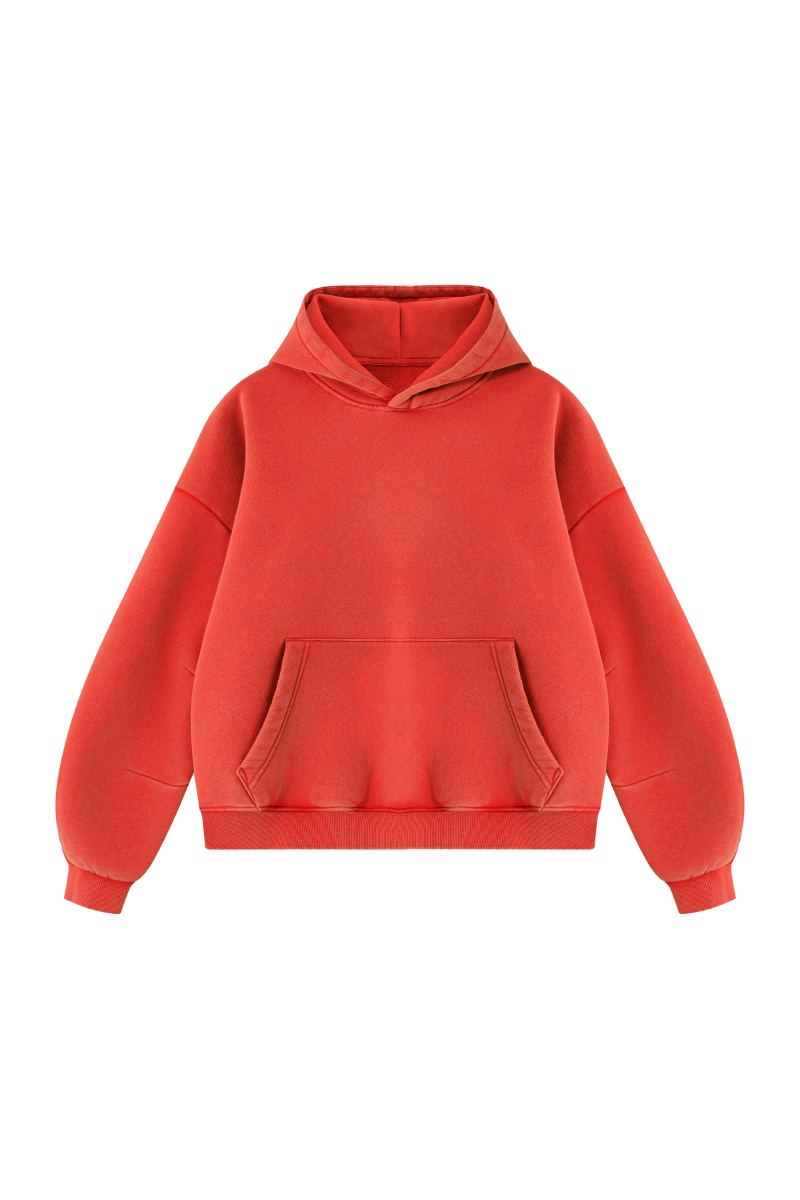 Men's Fall Fleece Heavyweight Washed Drop Shoulder Hoodie
